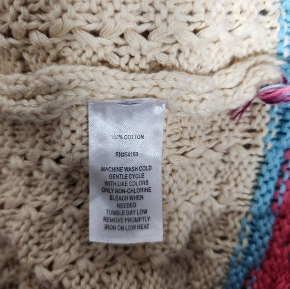 Marc New York Womens Boho Cropped Crochet Tank Top-Size L - Picture 5 of 7